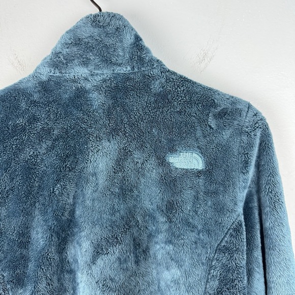 The North Face Full Zip Osito Fleece Teddy Fuzzy Jacket Women's Size Medium Blue - Picture 3 of 5